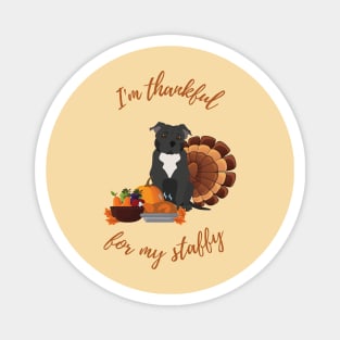 I'm Thankful For My Staffy (Thanksgiving Theme) Magnet